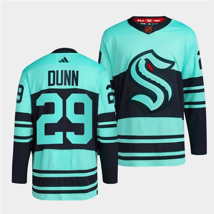 Men%27s Seattle Kraken #29 Vince Dunn Ice Blue 2022-23 Reverse Retro Stitched Jersey Dzhi